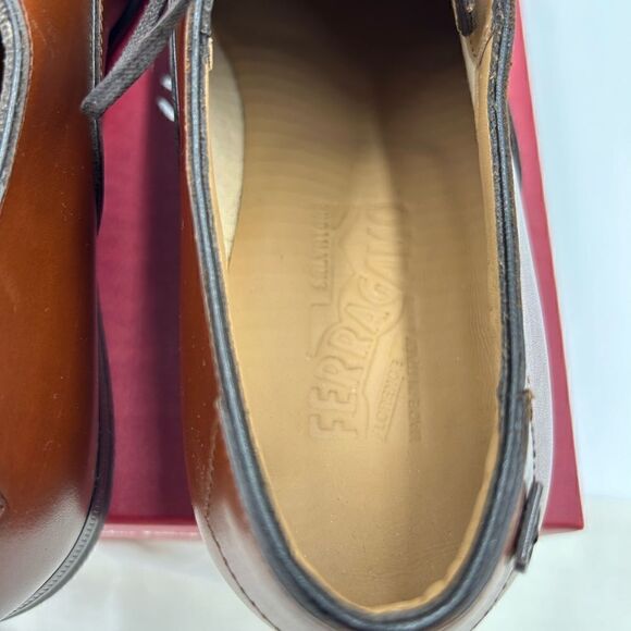 Men, Salvatore, Ferragamo, cap leather Oxford, size 8, made in Italy - Picture 7 of 12